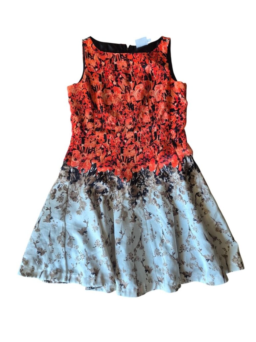 J. Taylor Sleeveless Floral Fit & Flare Dress Size 14 Garden Party Cocktail